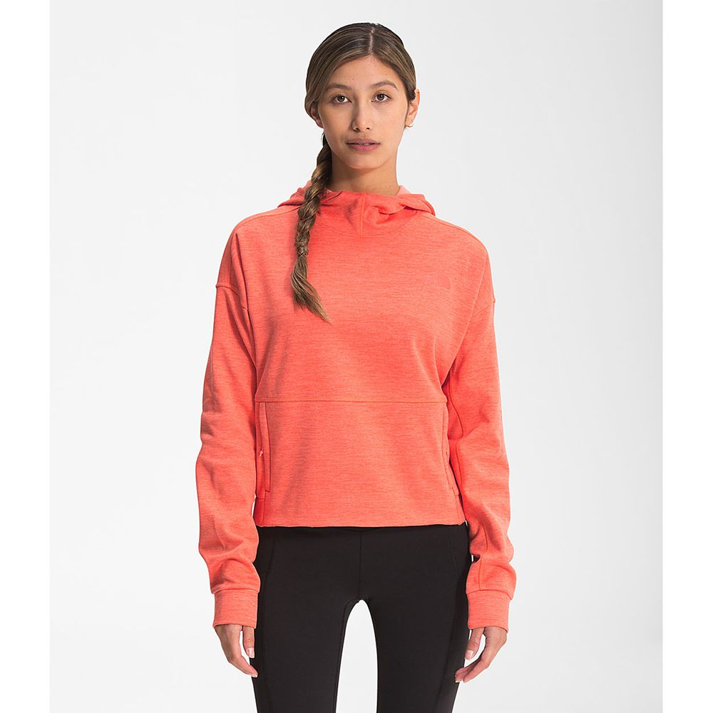 The North Face Fleece Womens Australia - The North Face Canyonlands Pullover Crop Orange (ZXE-061743